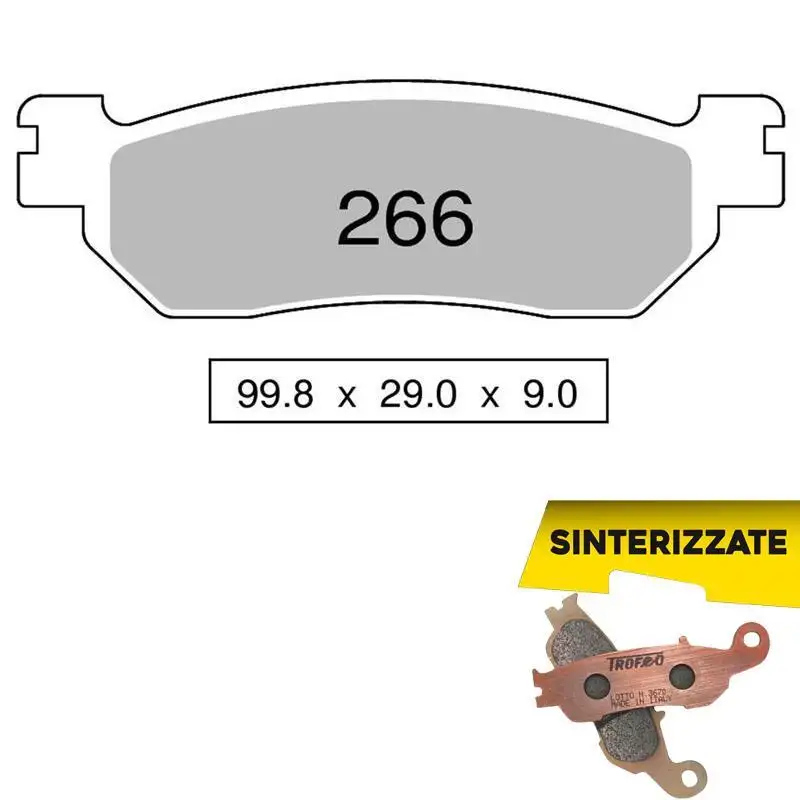 Pastiglie freno posteriori Trofeo by Ognibene per Yamaha R6 99-02 - Mescola Sinterizzata 01 43026601