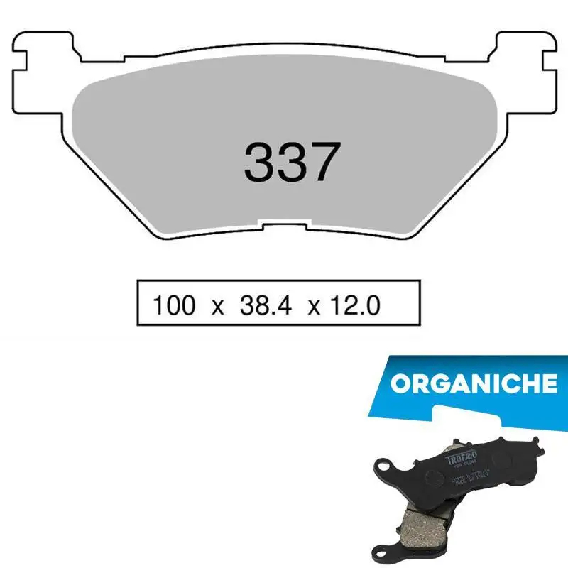 Pastiglie freno posteriori Trofeo by Ognibene per Yamaha T-Max 500 01-03 - Mescola Organica 00 43033700