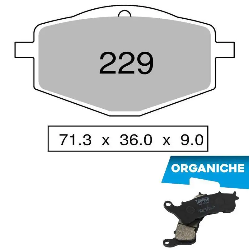 Pastiglie freno posteriori Trofeo by Ognibene per Yamaha XTZ 600 Ténéré 87-90 - Mescola Organica 00 43022900