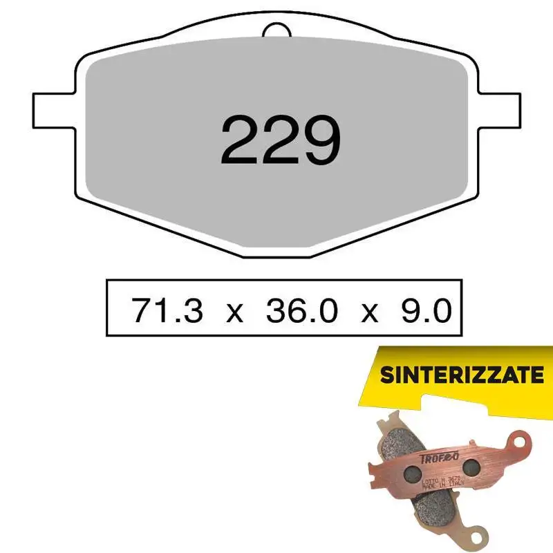Pastiglie freno posteriori Trofeo by Ognibene per Yamaha XTZ 660 Ténéré 91-98 - Mescola Sinterizzata 01 43022901