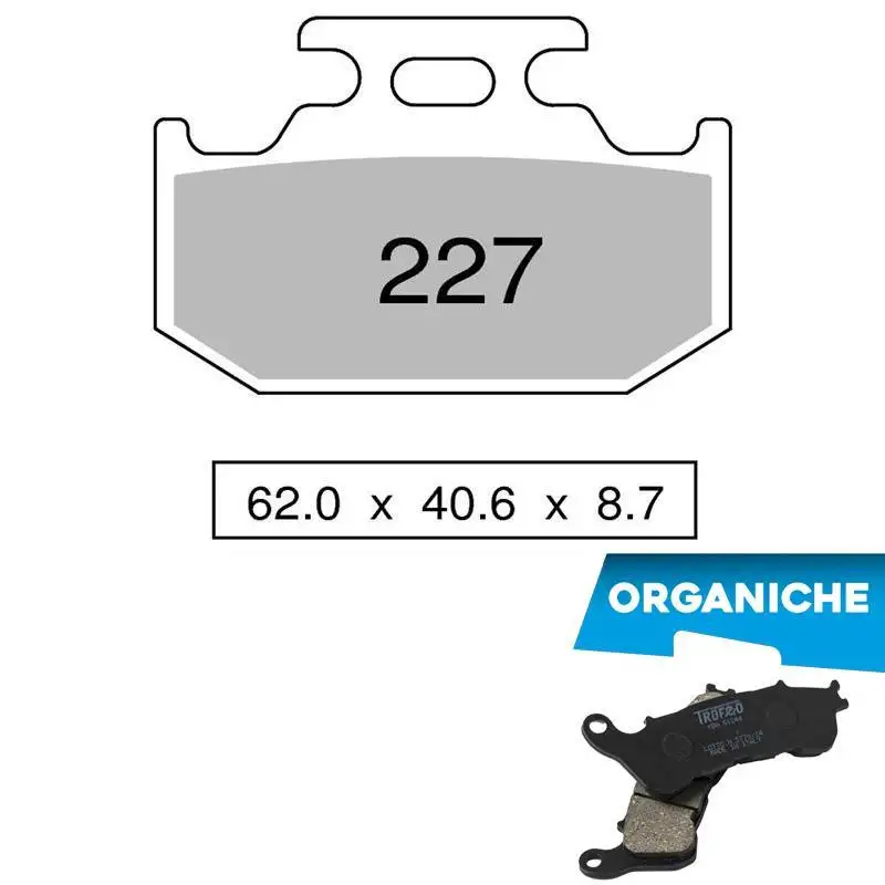 Pastiglie freno posteriori Trofeo by Ognibene per Yamaha YZF 125 R ABS 19-20 - Mescola Organica 00 43022700