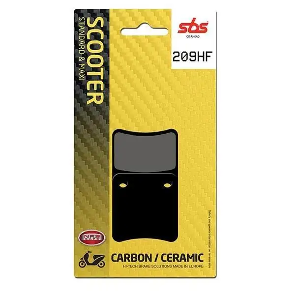 Pastiglie freno stazionamento SBS per piaggio mp3 maxi sport - business advanced e4 abs 500 18-20 - Mescola HF ceramica strada 209HF