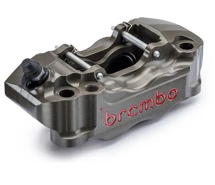 Pinza freno DX Brembo Racing CNC P4 30/34 ricavata dal pieno radiale interasse 108mm (senza pastiglie, per modelli Supermotard)