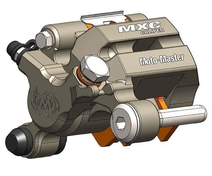 Pinza freno posteriore Moto Master MXC per Beta RR 390 15-25 CNC ricavata dal pieno con pastiglie freno incluse