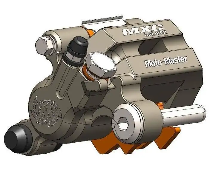 Pinza freno posteriore Moto Master MXC per Fantic XXF 450 22-25 CNC ricavata dal pieno con pastiglie freno incluse