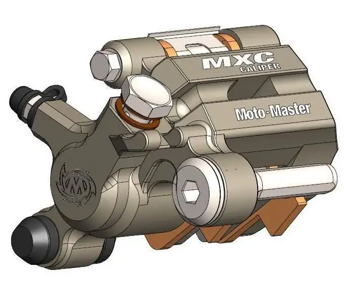 Pinza freno posteriore Moto Master MXC per Honda CR 250 05-07 CNC ricavata dal pieno con pastiglie freno incluse