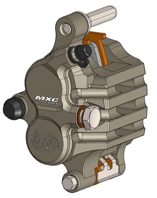 Pinza freno anteriore Moto Master MXC per Kawasaki KXF 450 06-26 CNC ricavata dal pieno con pastiglie freno incluse